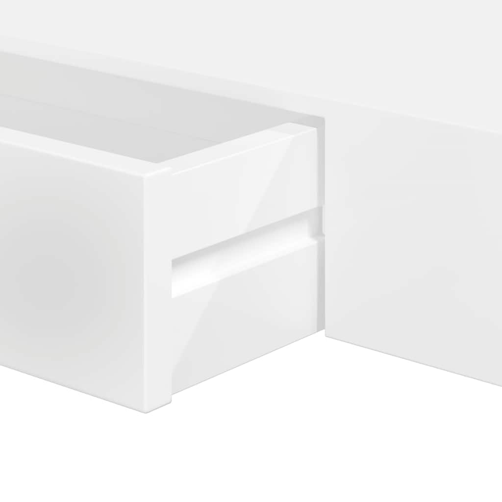 Prateleira de parede c/ 1 gaveta para livros/DVD MDF branco