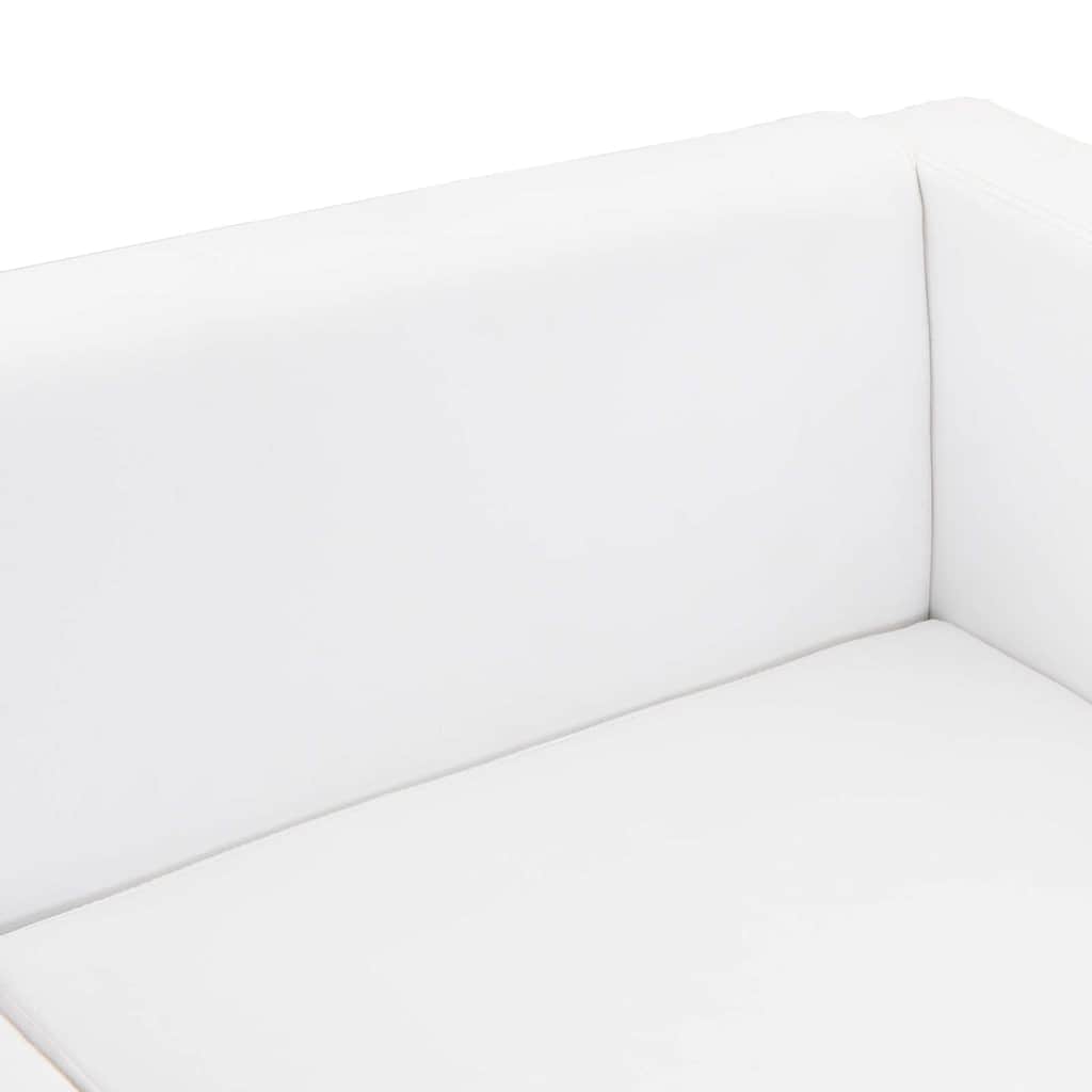 Sofá de 2 lugares couro artificial branco