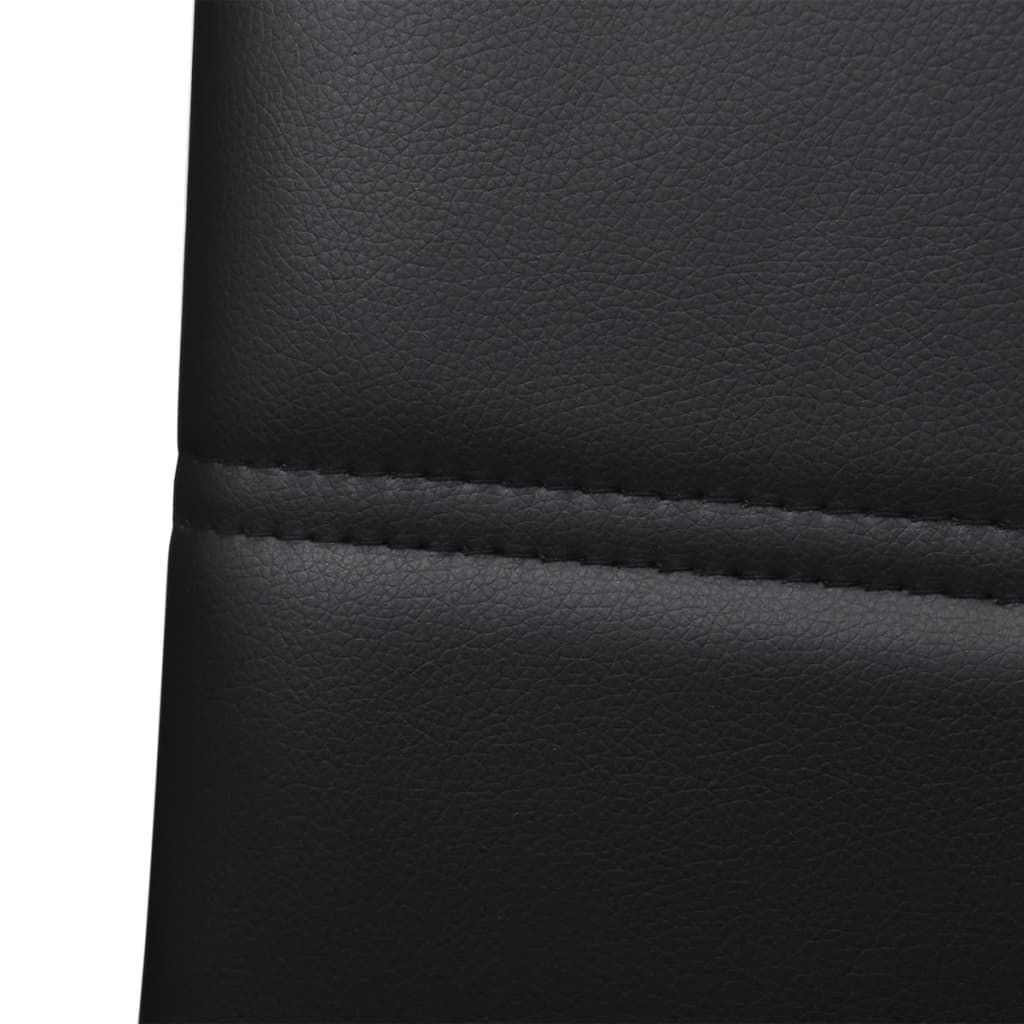 Cadeiras de jantar cantilever 2 pcs couro artificial preto