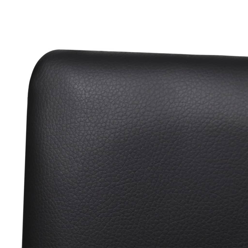Cadeiras de jantar cantilever 2 pcs couro artificial preto