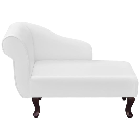 Chaise longue couro artificial branco