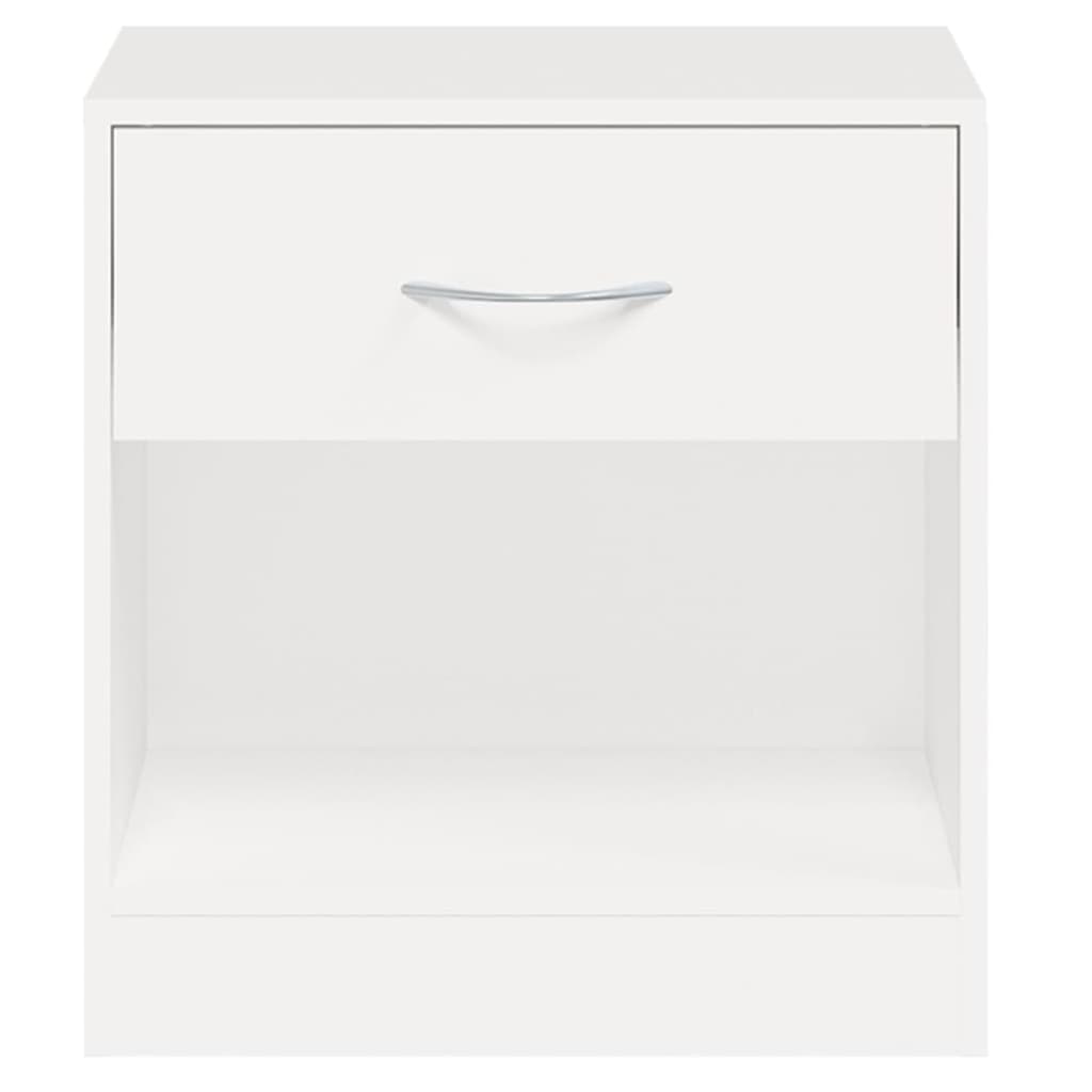 Mesa de cabeceira 2 pcs gaveta branca