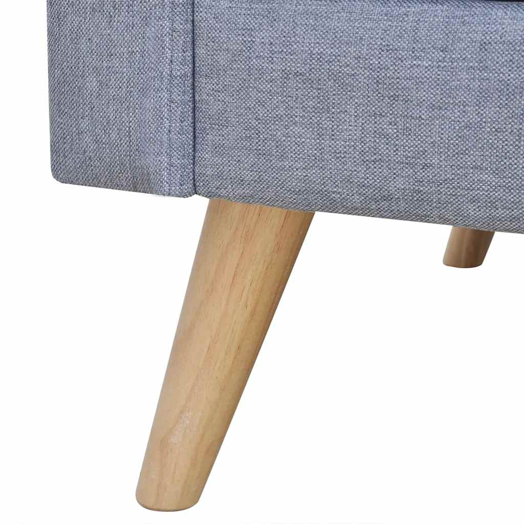 Conjunto de sofás de 2 lugares e 3 lugares tecido cinza claro