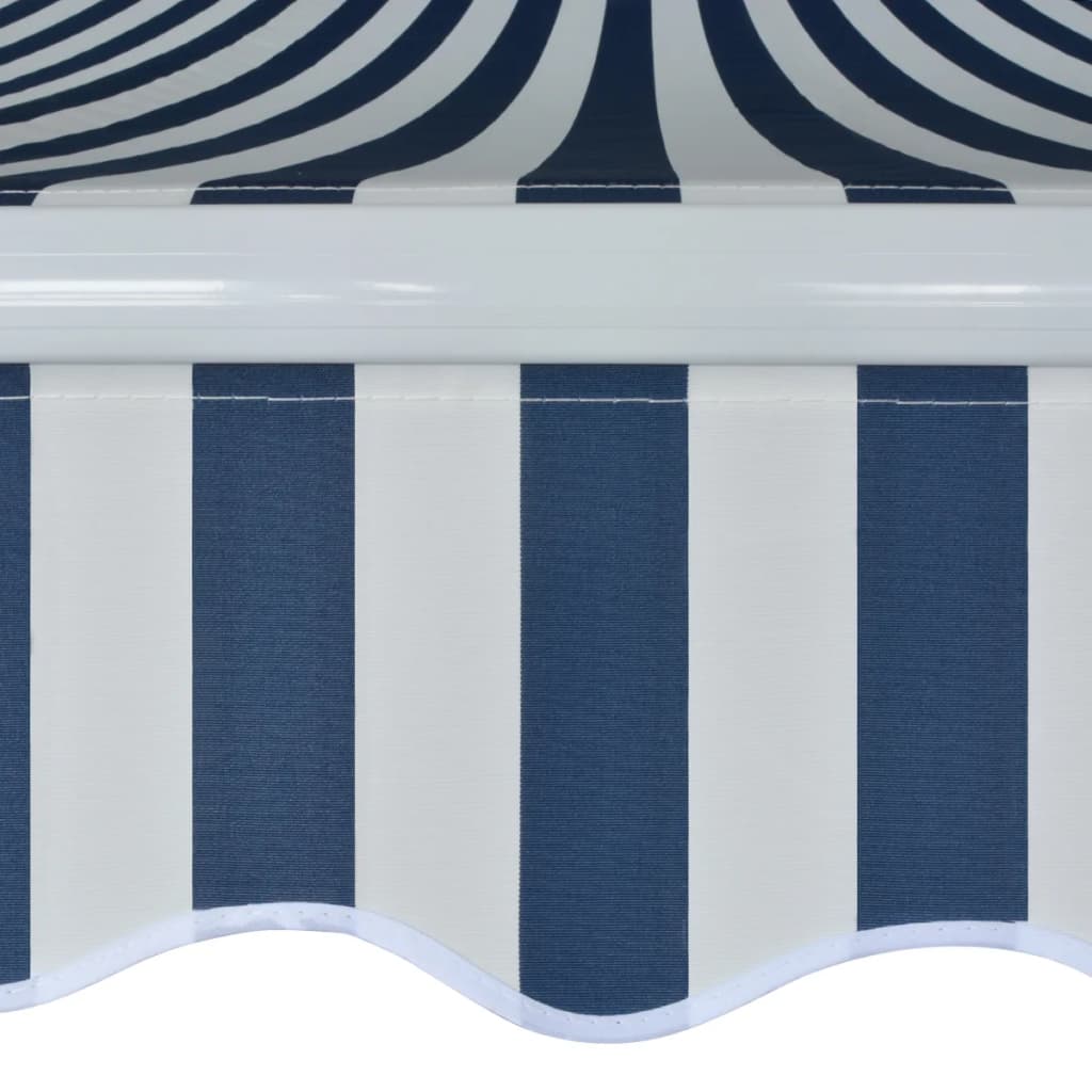 Toldo dobrável manual 500 cm azul e branco