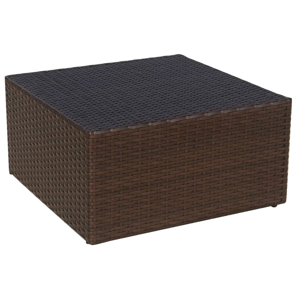 Cadeira de jardim com banco vime castanho