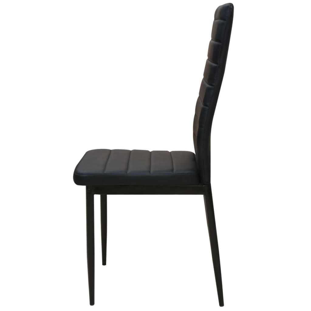 Conjunto mesa de jantar e cadeiras 3 pcs preto