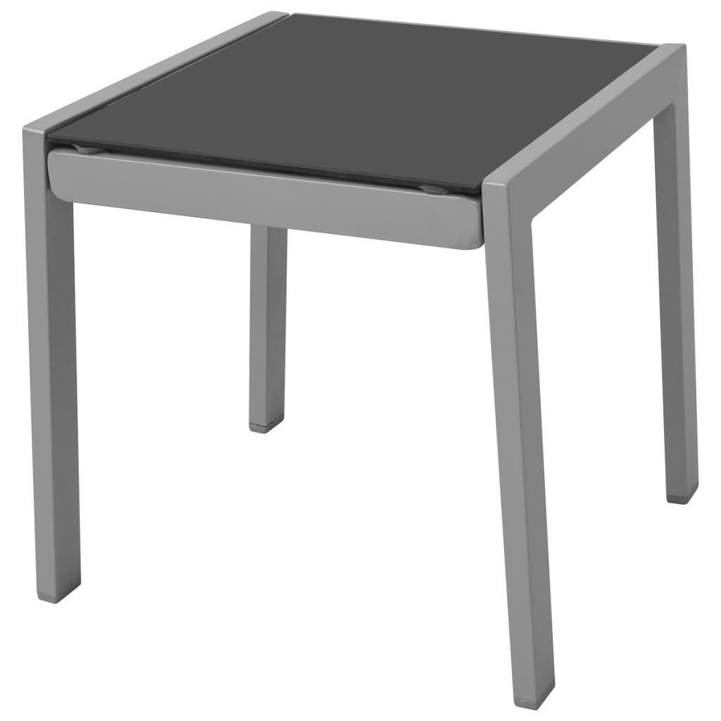 Espreguiçadeiras com mesa alumínio preto