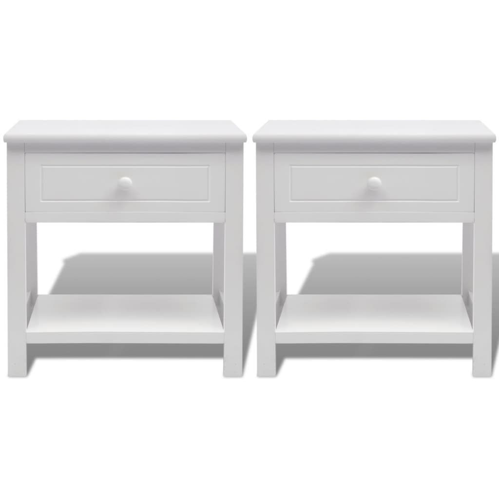 Cabeceiras, 2 pcs, madeira, branco