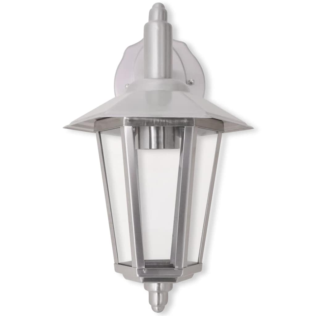 Candeeiro parede exterior iluminação descendente aço inoxidável