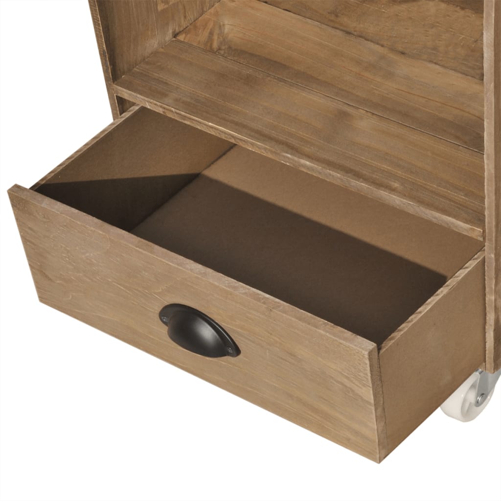 Mesa de cabeceira madeira sólida castanho