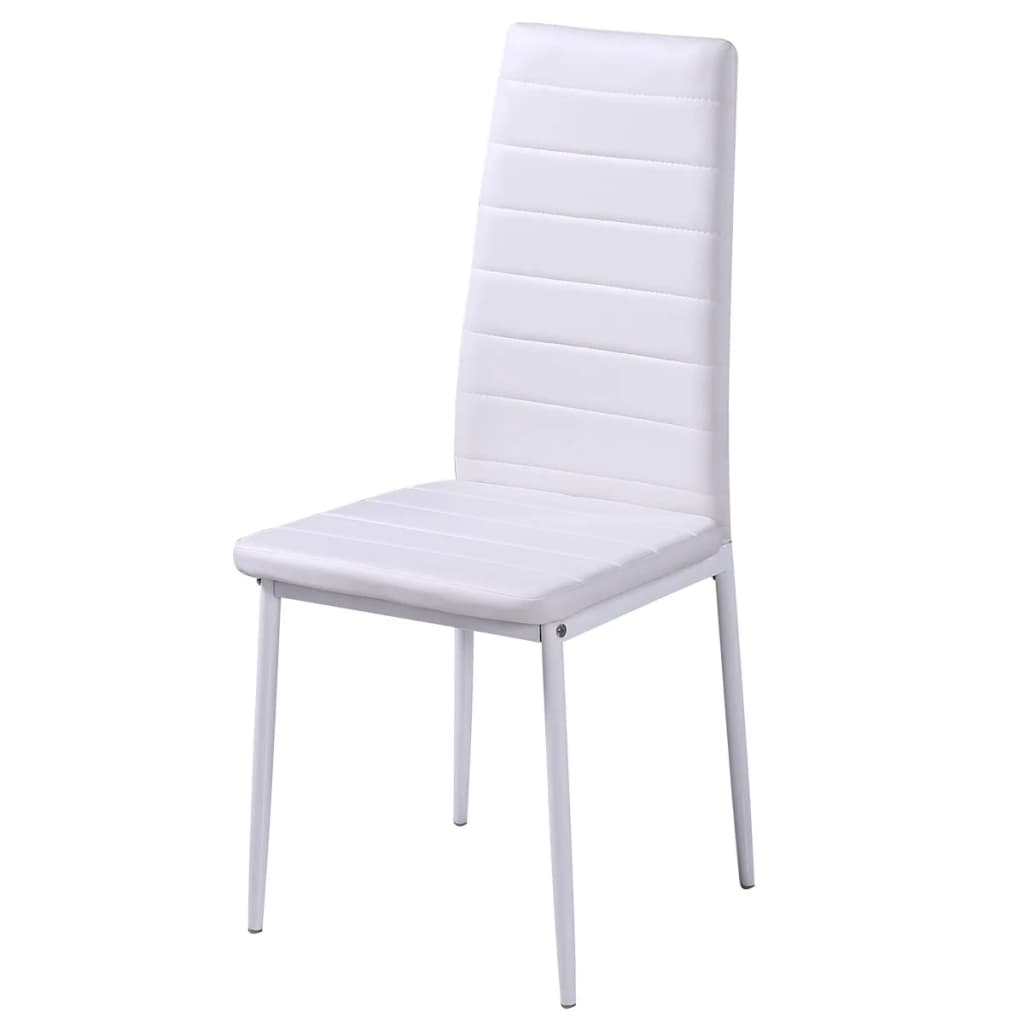 Conjunto mesa de jantar 5 pcs preto e branco