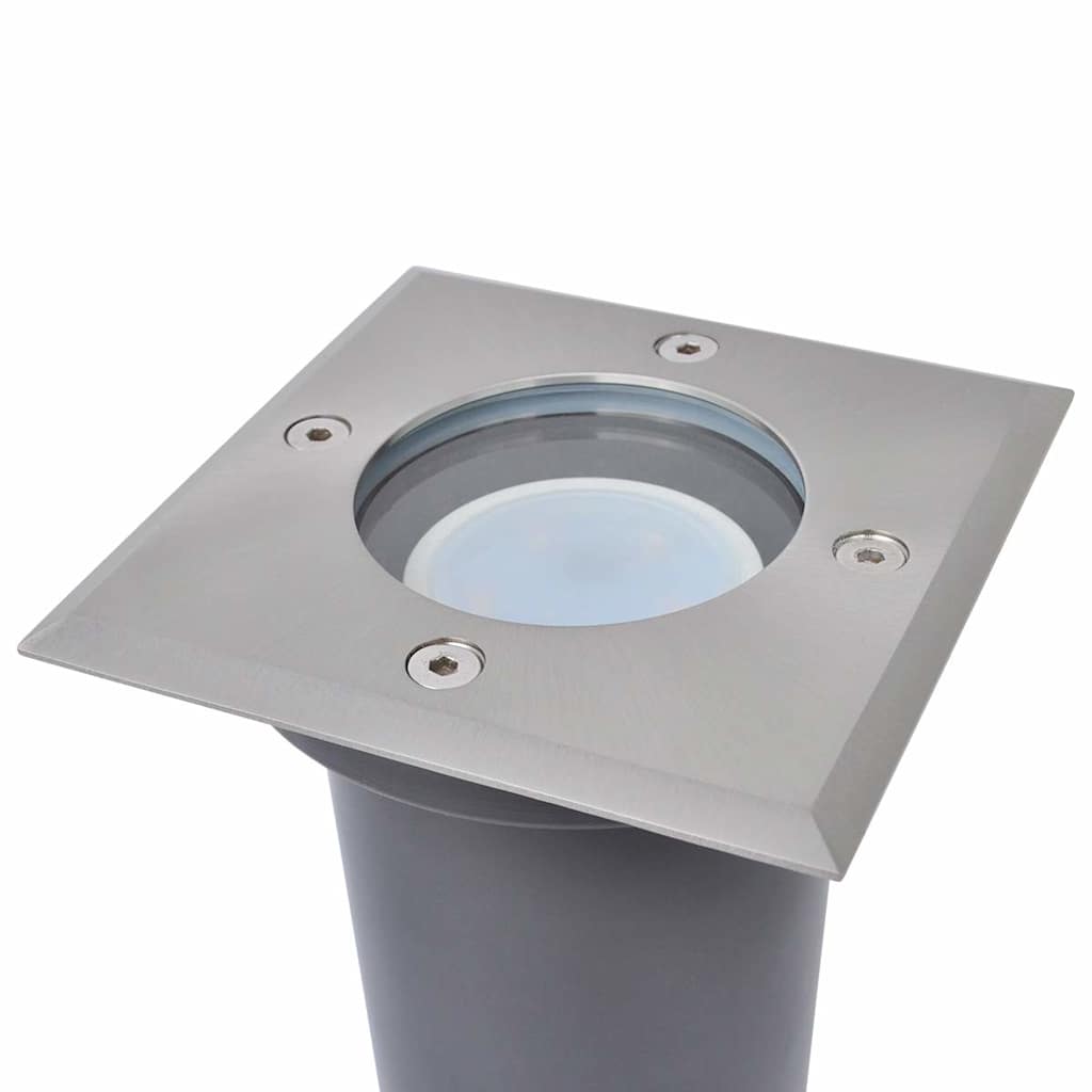 Iluminação LED p/ piso exterior, 3 pcs, quadrado