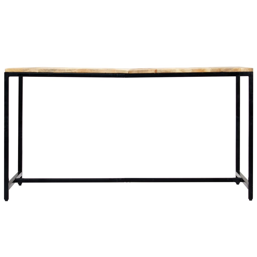 Mesa de jantar 140x70x75 cm madeira de mangueira maciça áspera