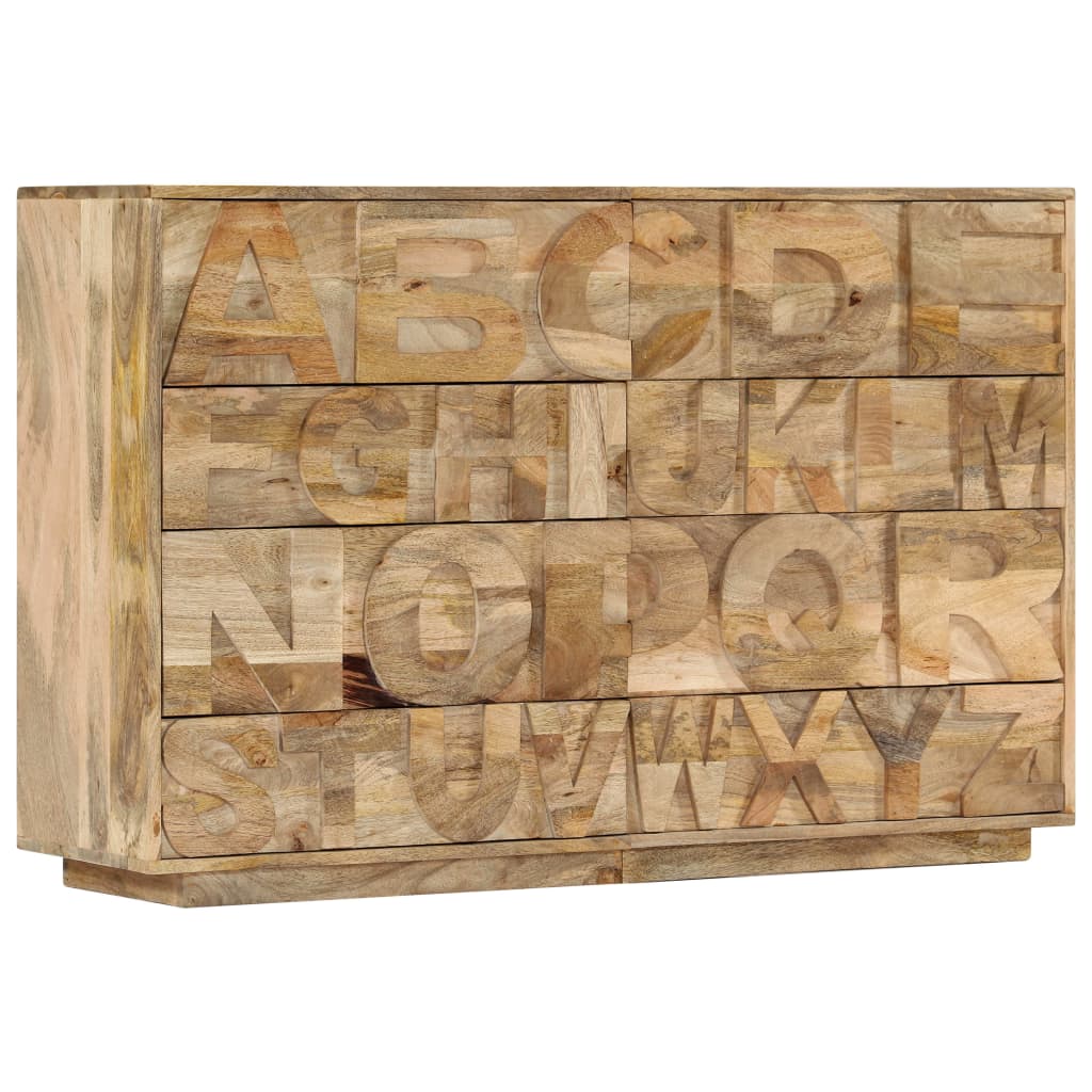 Armário c/ alfabeto e 6 gavetas 120x35x79 cm mangueira maciça