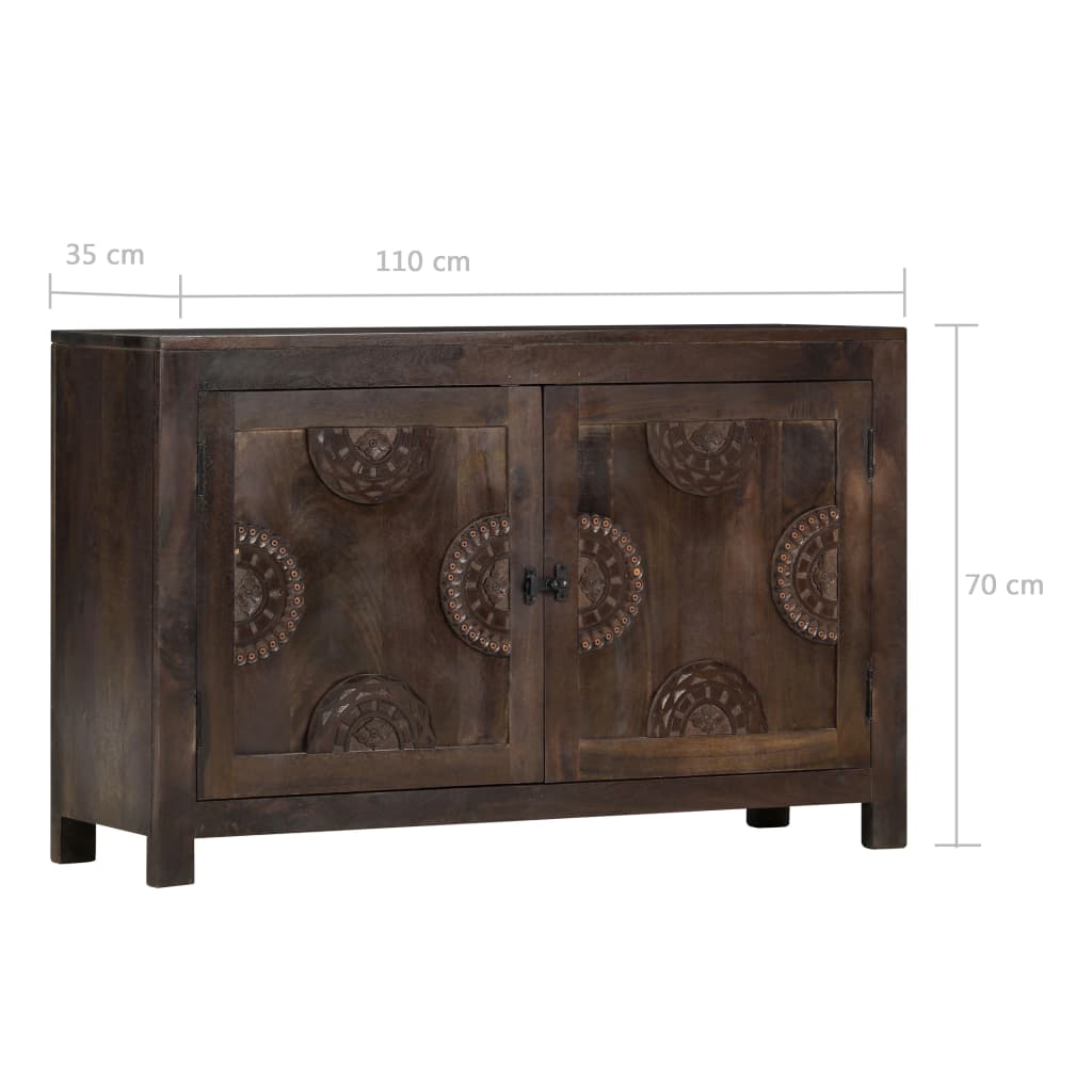 Aparador design esculpido 110x35x70 cm madeira mangueira maciça