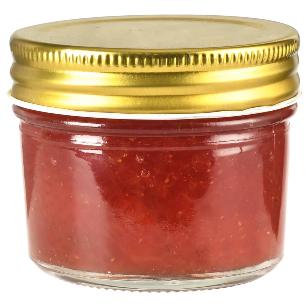 Frascos de vidro com tampas douradas 96 pcs 110 ml