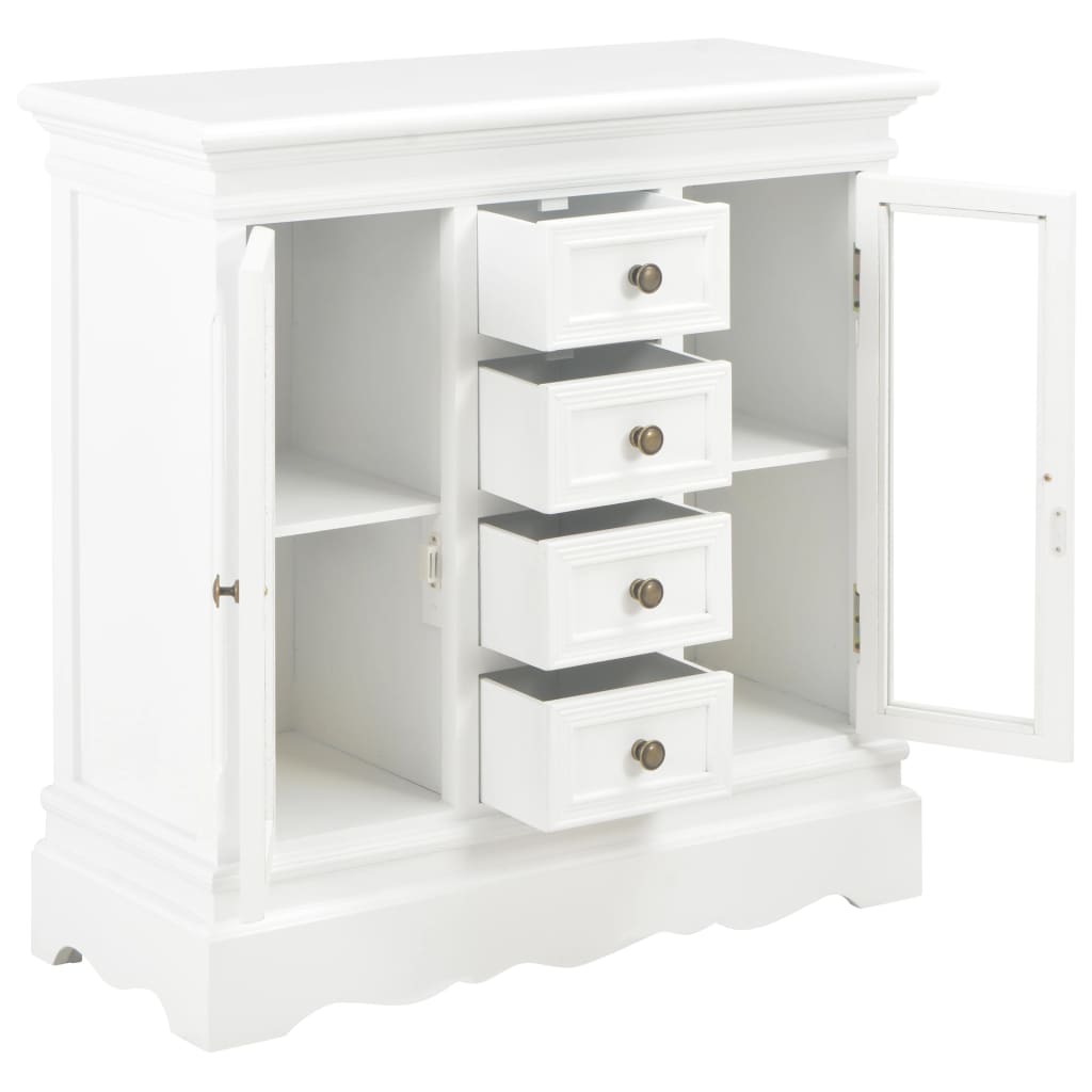 Aparador 70x28x70 cm madeira de pinho maciça branco