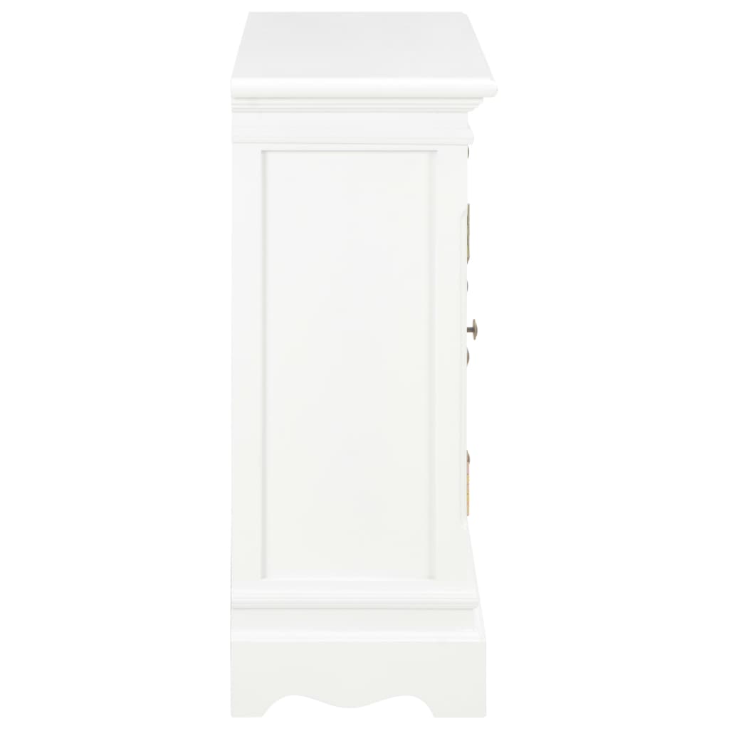 Aparador 70x28x70 cm madeira de pinho maciça branco