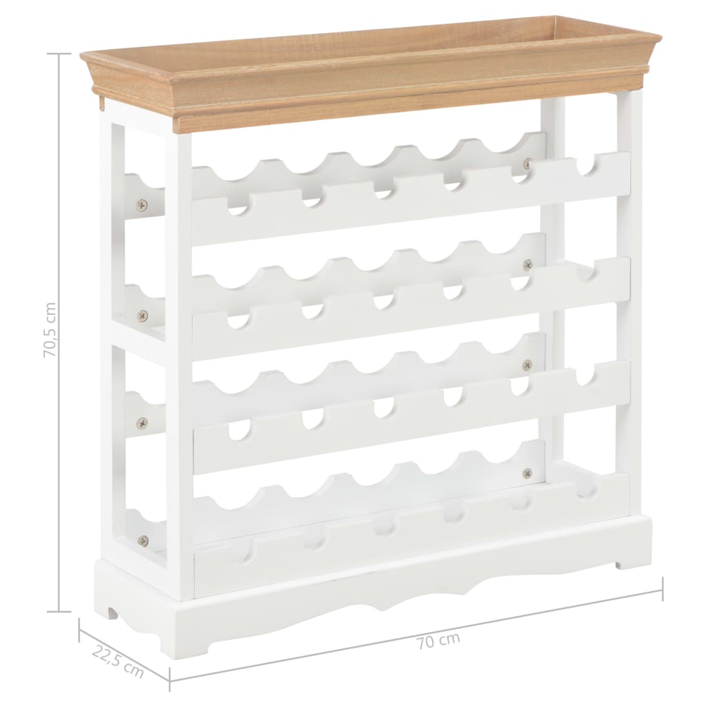 Garrafeira 70x22,5x70,5 cm MDF branco
