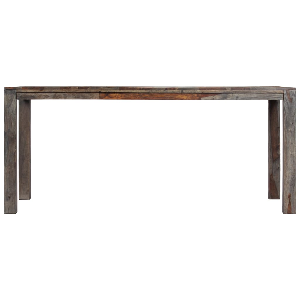 Mesa de jantar 180x90x76 cm madeira de acácia maciça cinzento