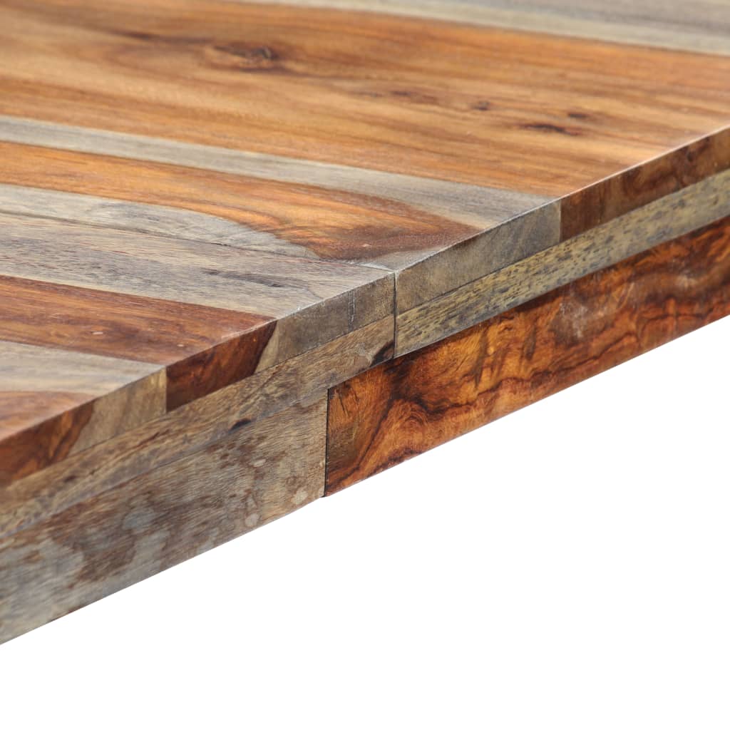 Mesa de jantar 180x90x76 cm madeira de acácia maciça cinzento