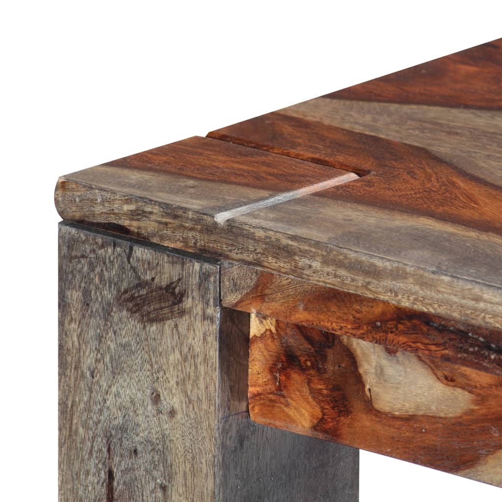 Mesa de jantar 180x90x76 cm madeira de acácia maciça cinzento