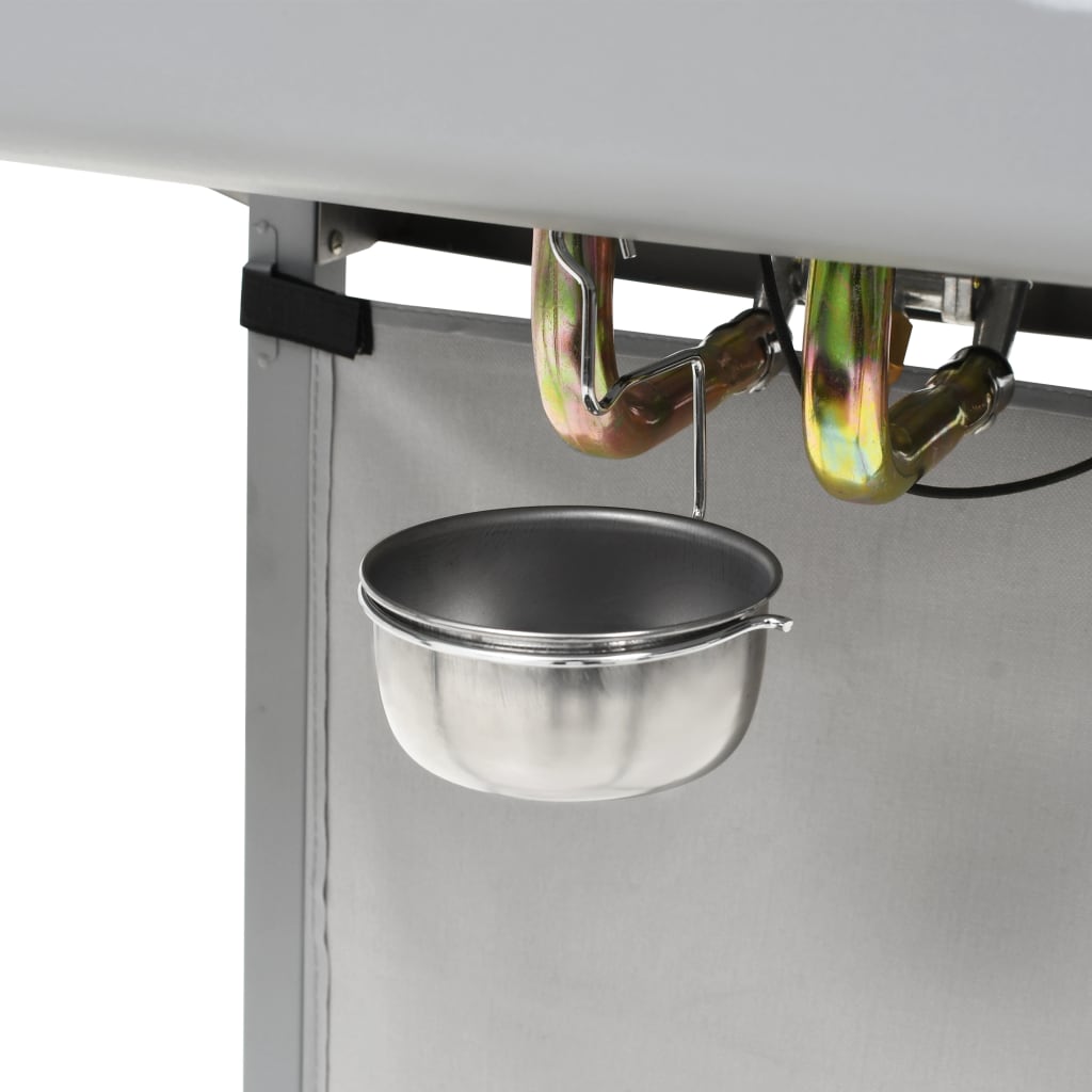 Grelhador a gás com 2 zonas de cozinhar aço inoxidável prateado