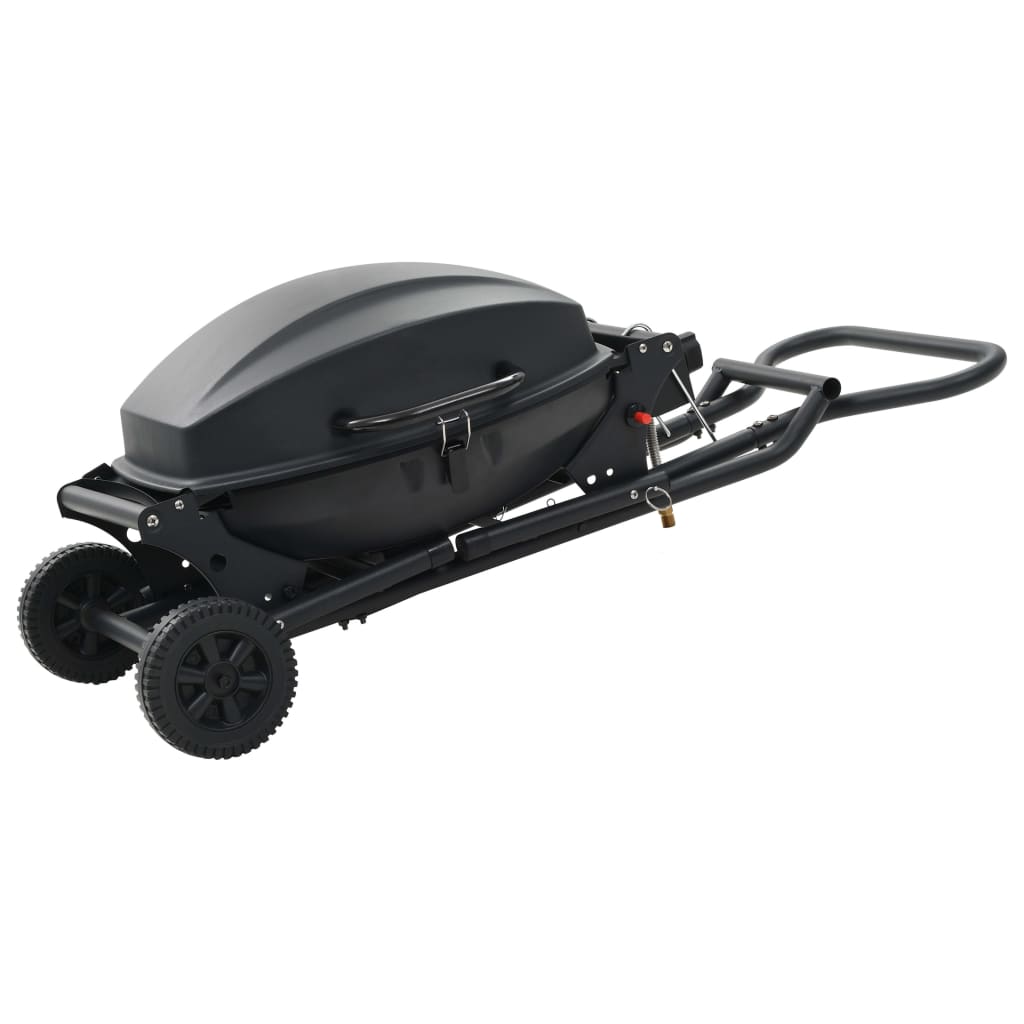 Grelhador/barbecue a gás portátil c/ zona cozinhar preto