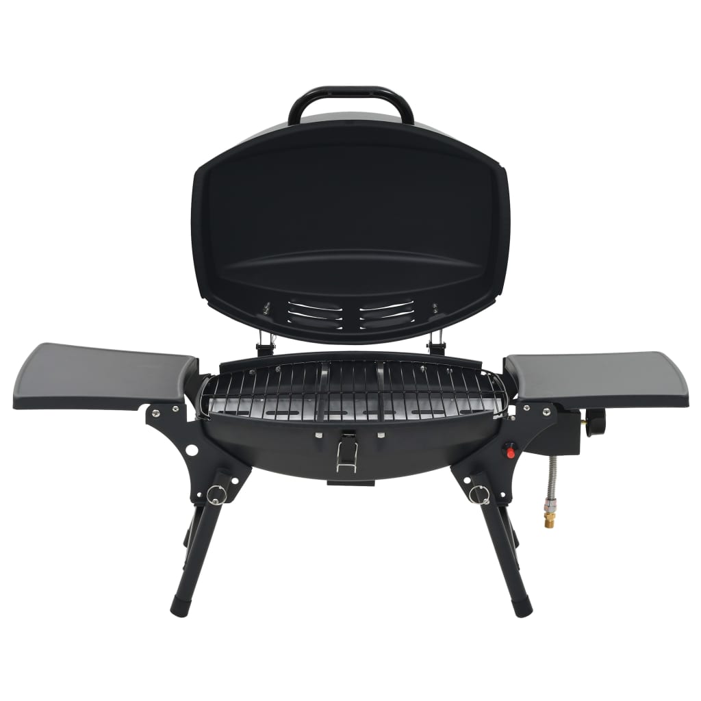 Grelhador/barbecue a gás portátil c/ zona cozinhar preto