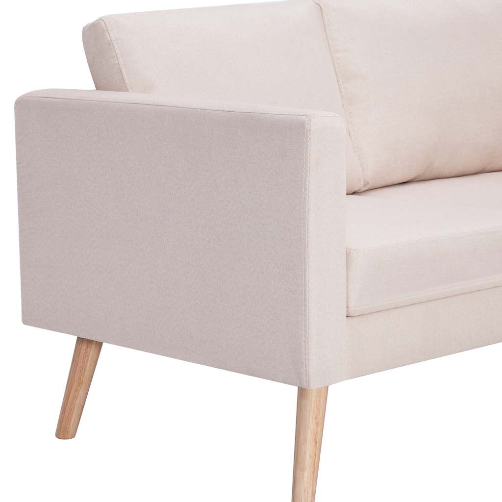 Sofá de 2 lugares tecido cor creme