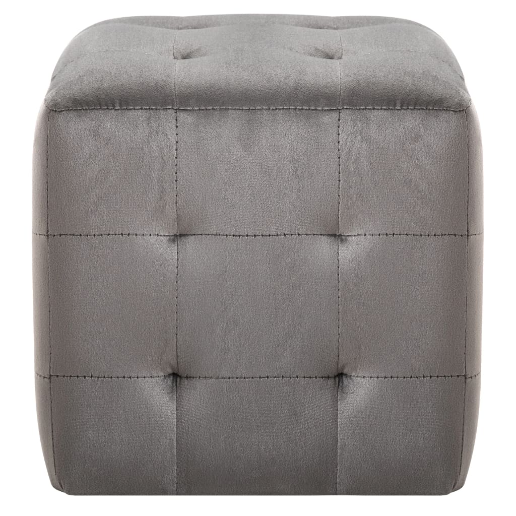 Mesas de cabeceira 2 pcs 30x30x30 cm veludo cinzento