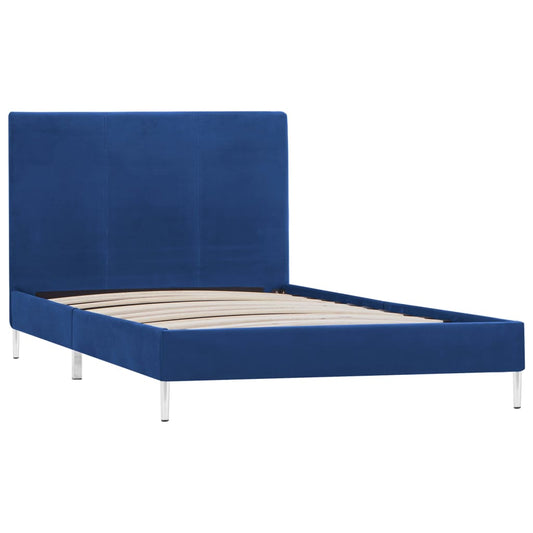 Estrutura de cama 90x200 cm tecido azul