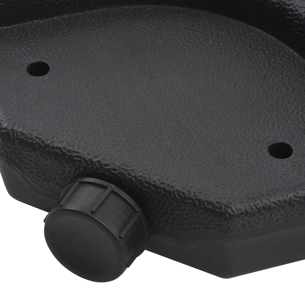 Guarda-sol de jardim com base portátil cinzento-acastanhado