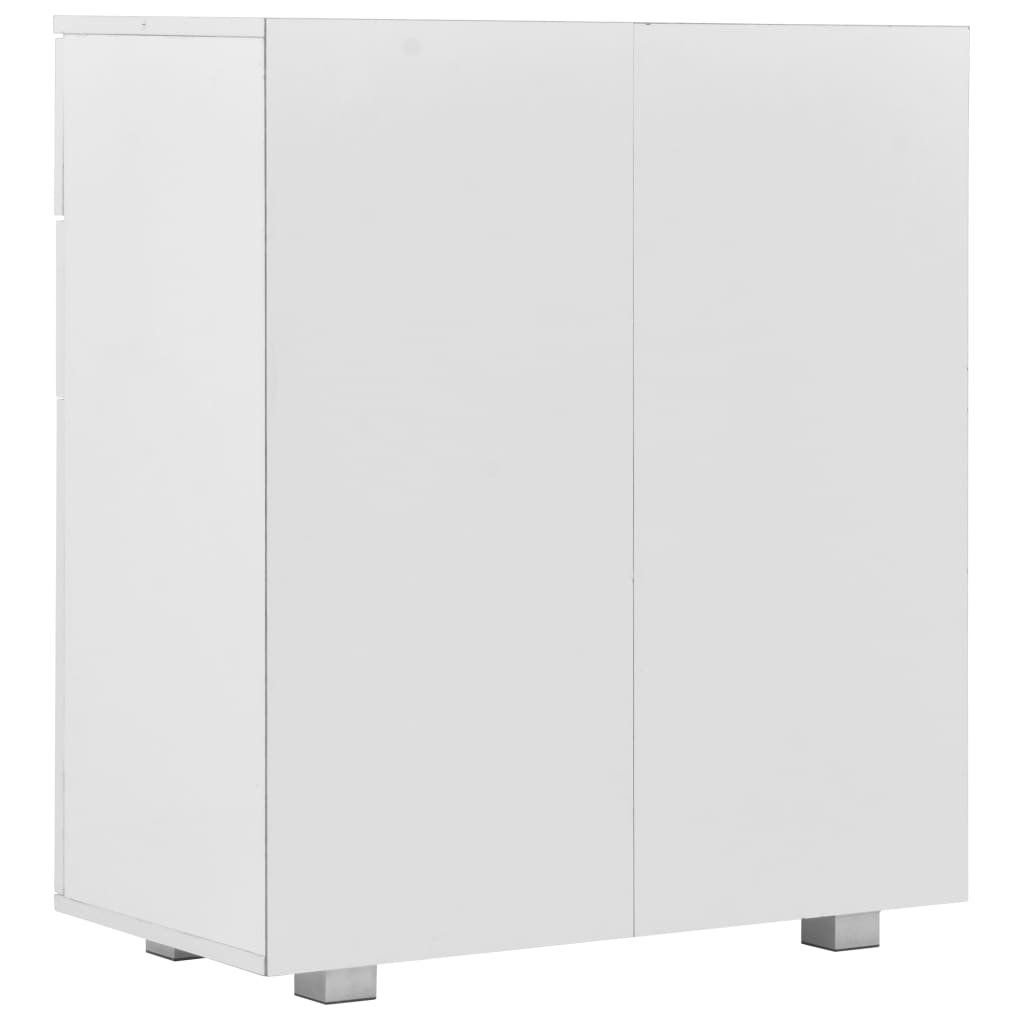 Aparador em contraplacado 71x35x80 cm branco brilhante