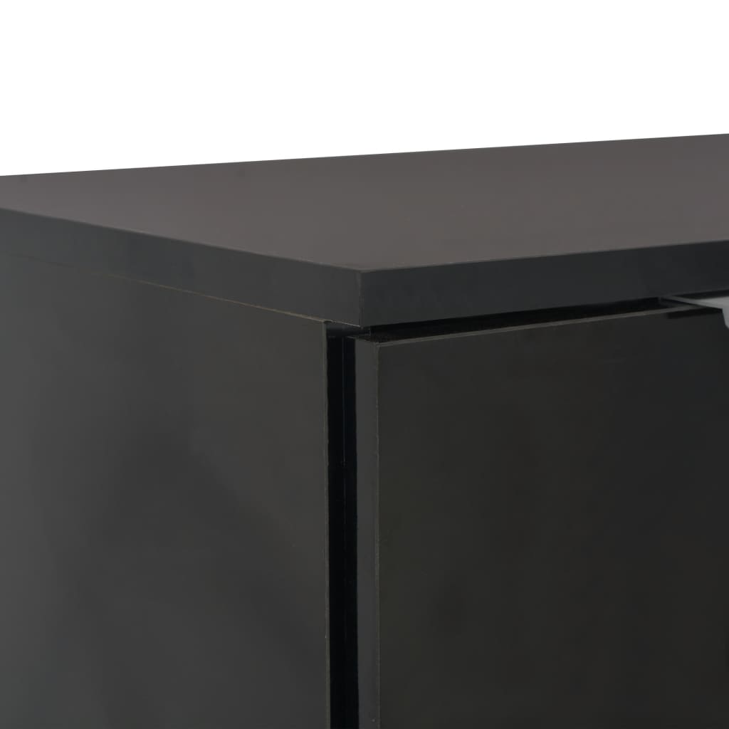 Aparador em contraplacado 71x35x80 cm preto brilhante