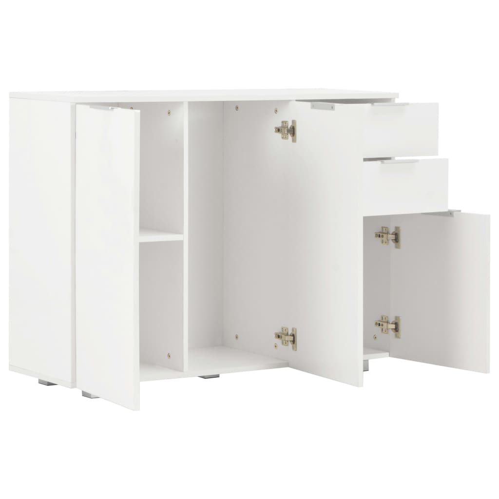 Aparador 107x35x80,5 cm branco brilhante