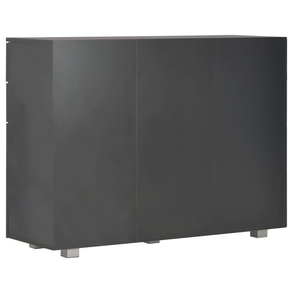Aparador 107x35x80,5 cm preto brilhante