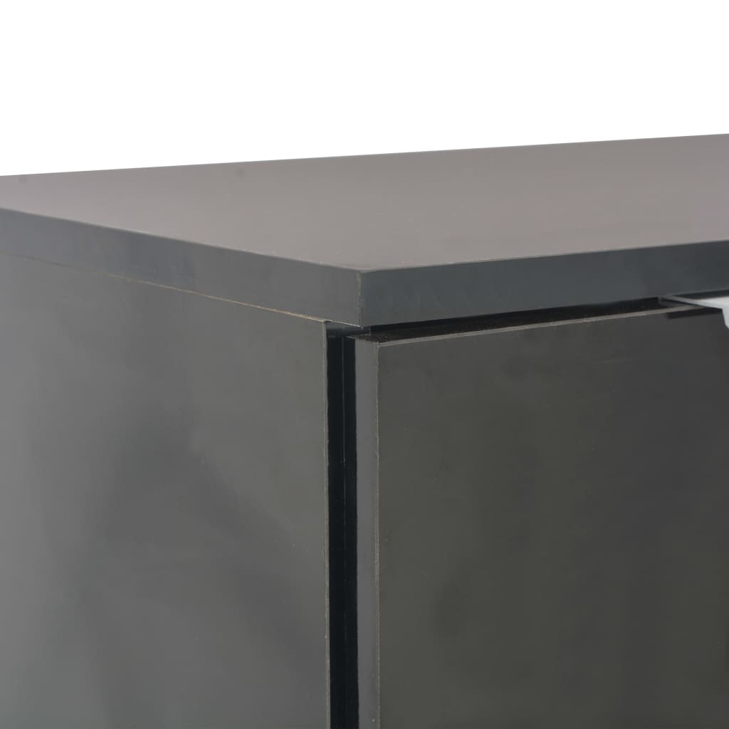 Aparador 107x35x80,5 cm preto brilhante