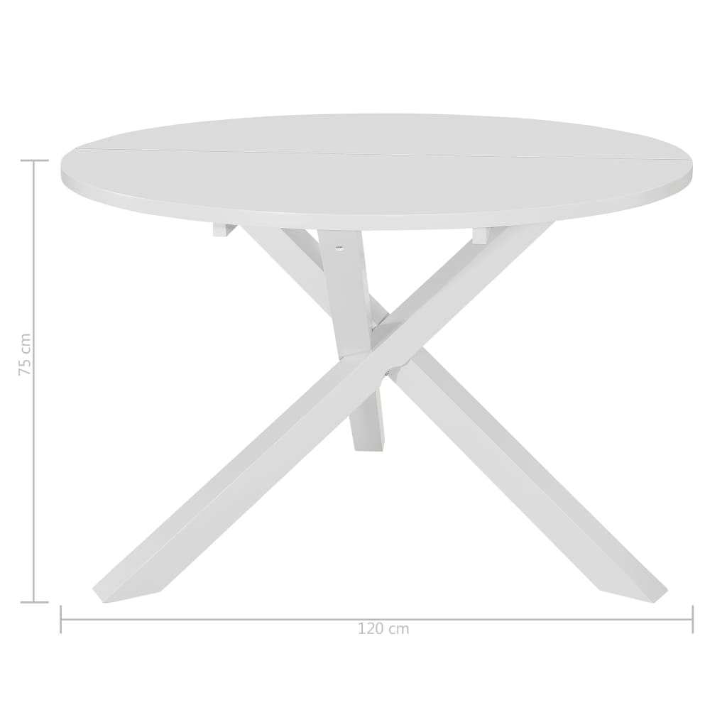 5 pcs conjunto de jantar MDF branco