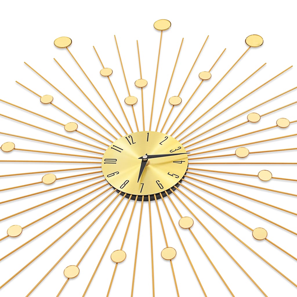 Relógio de parede metal 70 cm dourado
