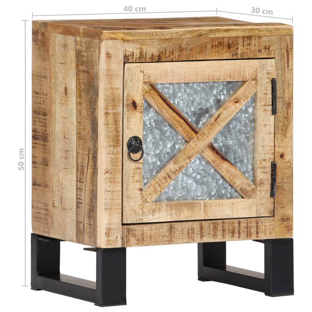 Mesa de cabeceira 40x30x50 cm madeira de mangueira maciça