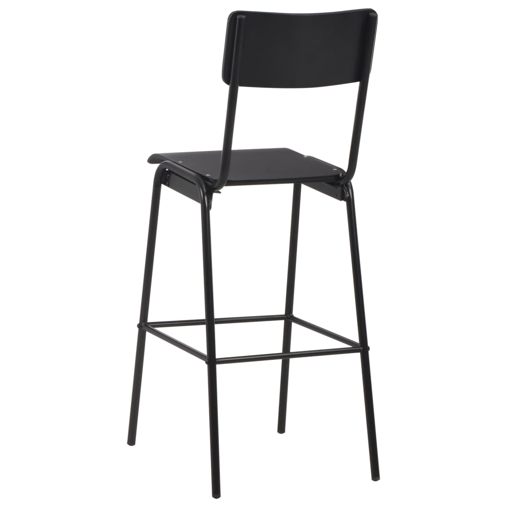 3 pcs conjunto de bar em aço preto