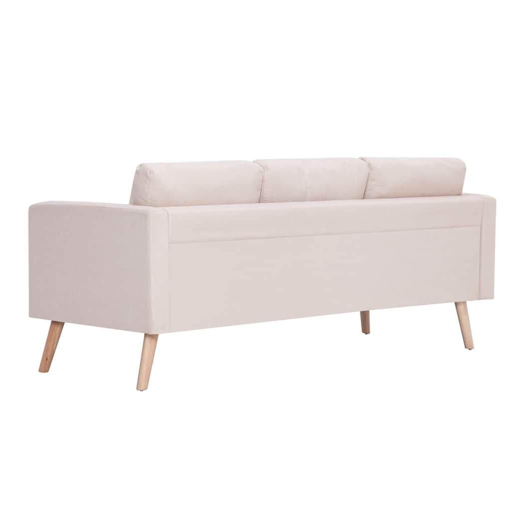 2 pcs conjunto de sofás tecido cor creme
