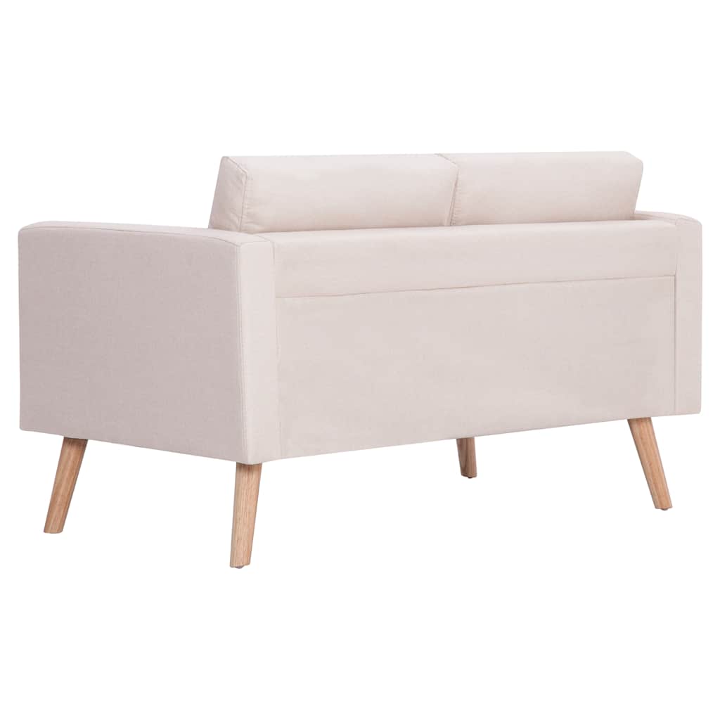2 pcs conjunto de sofás tecido cor creme