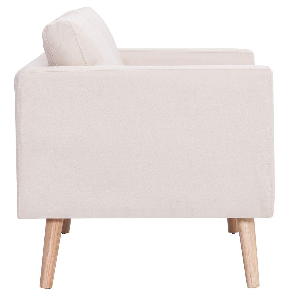 2 pcs conjunto de sofás tecido cor creme