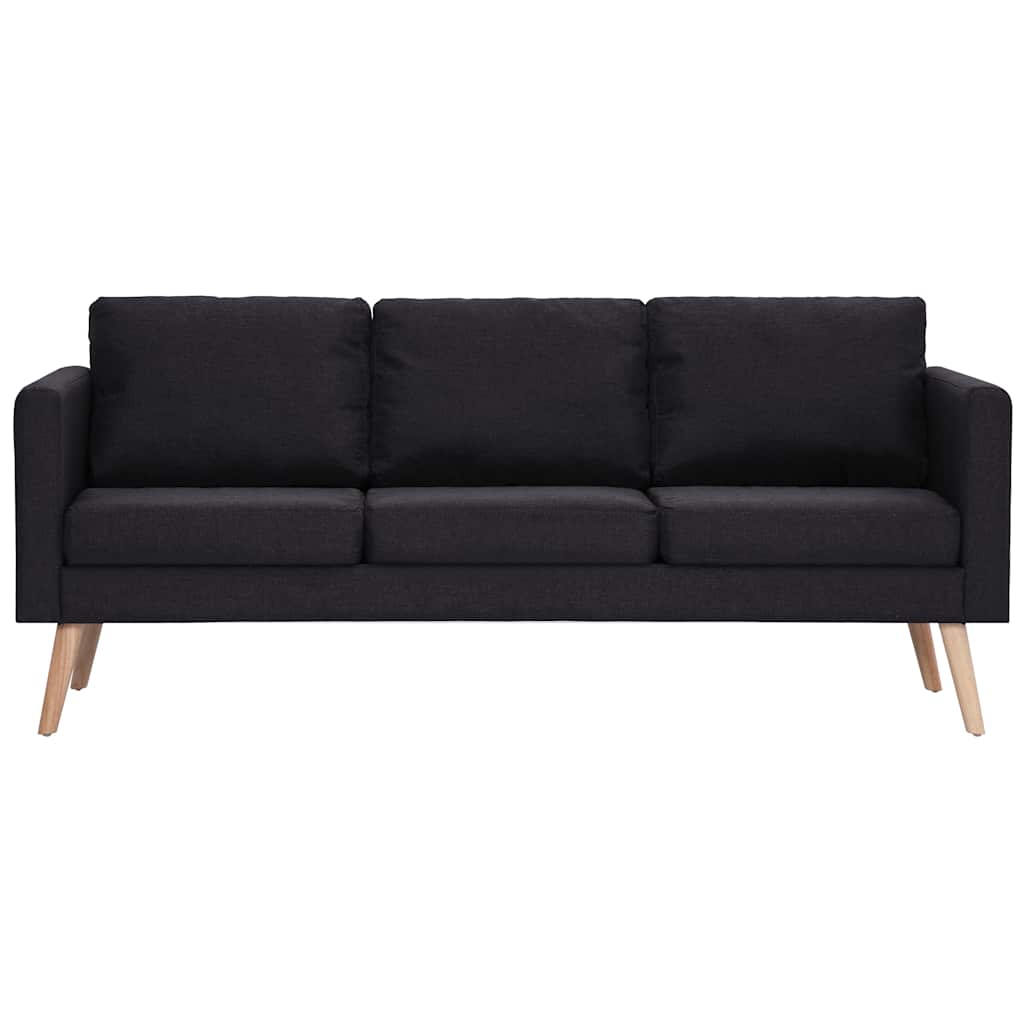 2 pcs conjunto de sofás tecido preto