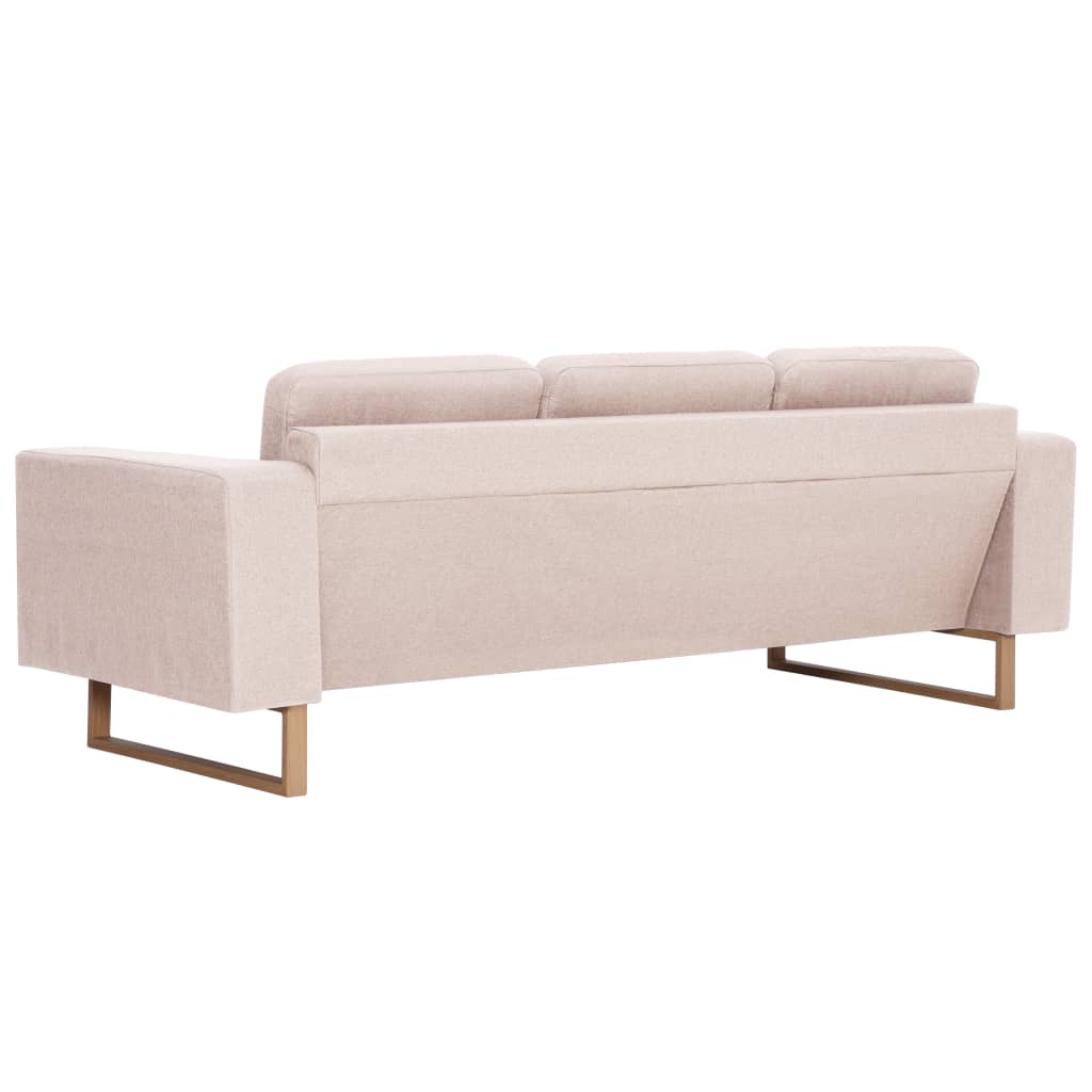 2 pcs conjunto de sofás tecido cor creme