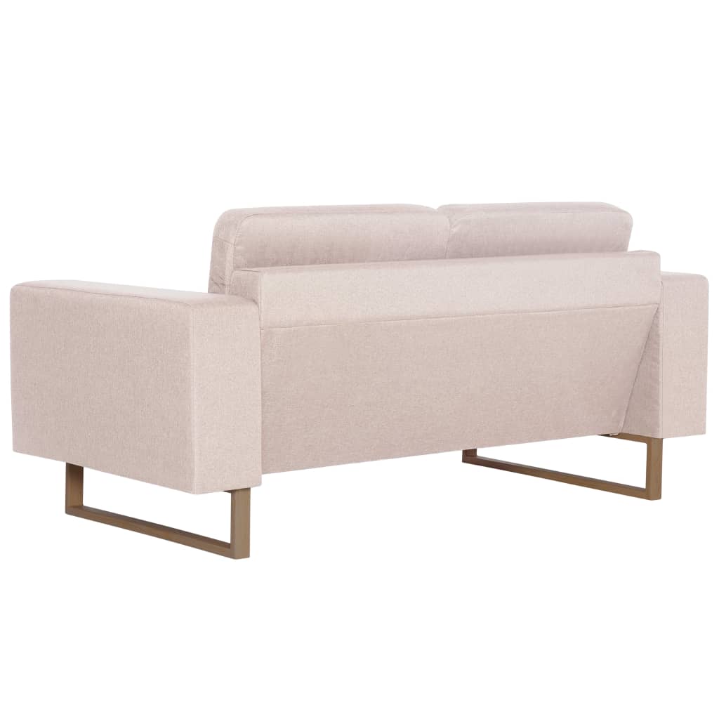 2 pcs conjunto de sofás tecido cor creme