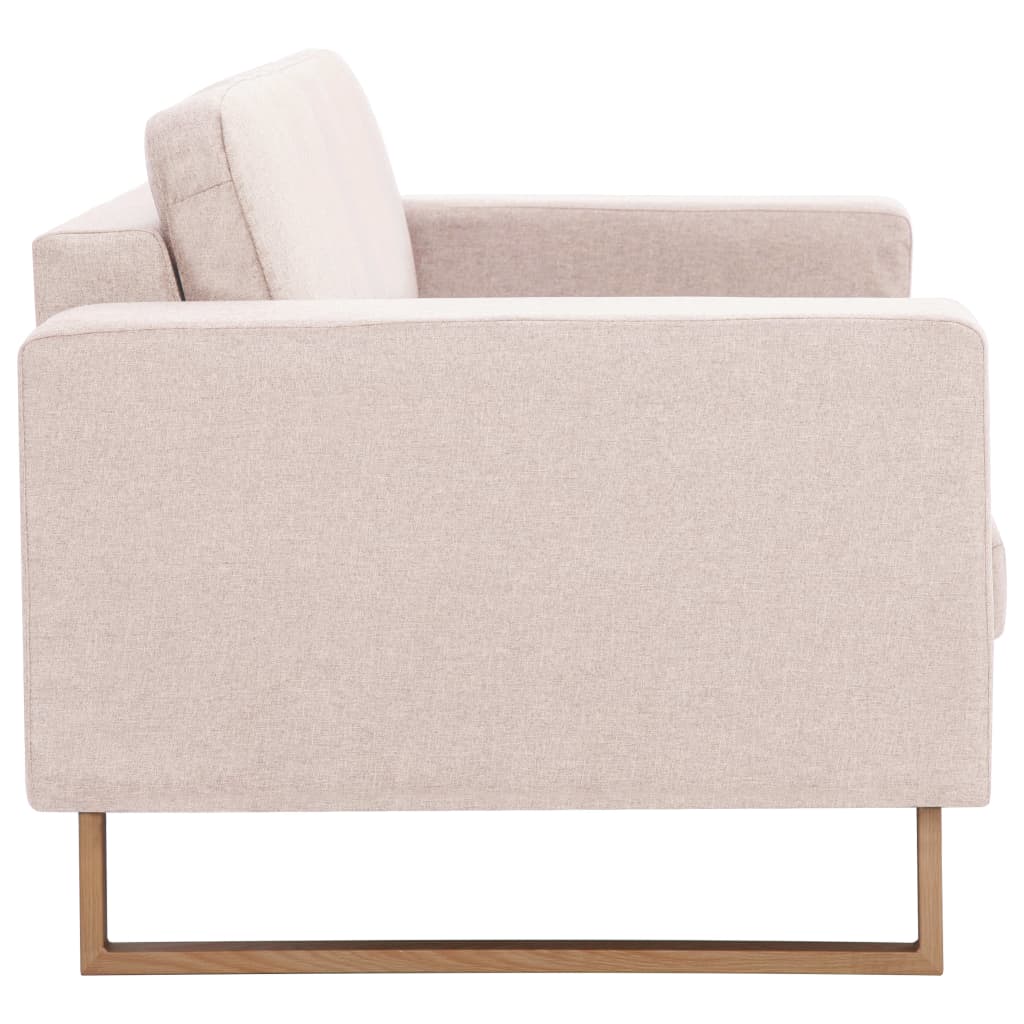 2 pcs conjunto de sofás tecido cor creme