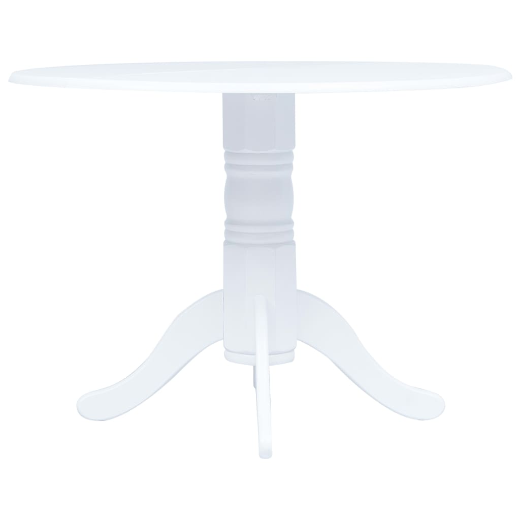 5 pcs conjunto de jantar madeira seringueira maciça branco